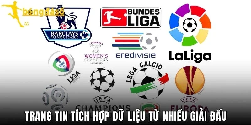 Trang tin tích hợp dữ liệu từ nhiều giải đấu